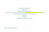 Modulhandbuch für den Masterstudiengang Deutsch als ... · 8.2 Benotete Studienleistung: in G.2 oder in G.3 - Alternativen: Referat mit Ausarbeitung / Literaturbericht / Hausarbeit**