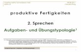 produktive Fertigkeiten 2. Sprechen Aufgaben- und … · Kursleitende Deutsch als Zweitsprache. Bd.2 Didaktik Methodik. Hrsg. v. Kaufmann Susan [u.a.]. Ismaning: Hueber, S. 142-179