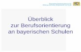 Überblick zur Berufsorientierung an bayerischen … · Initiative „Realschule 21“ – Förderung des MINT-Bereichs . ... Maßnahmen der erweiterten Berufsorientierung nach §