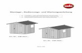 Montage-, Bedienungs- und Wartungsanleitung - weka-holzbau…€¦ · Holzbau GmbH für Sie wie folgt tätig: ... ob für den Bau des Blockbohlenhauses die Genehmigung einer ... Werkzeuge