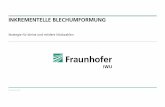 Inkrementelle Blechumformung Fraunhofer IWU · sehr kleines Verhältnis von Umformzone zu Bauteilvolumen Umformgrad ... Magnesium hochfestes Aluminium verschiedene Kunststoffe/Verbundwerkstoffe