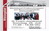G-Town-Jazzband Sonntag, 26. Juli 11.00 - 14.00 Uhr€¦ · Um den Jugendlichen trotz des knappen Zeitbudgets von je-weilsneunzigMinutenproBlock diepolitischenInhaltederPar-teiprogramme