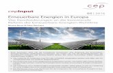 Erneuerbare Energien in Europa - cep.eu .cep. Input. Erneuerbare Energien in Europa 3. 1 Einleitung
