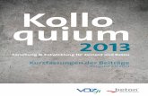 Kollo quium - VÖZ - Vereinigung Österreichischer ... · TU Wien, Institut für Hochbau und Technologie – Forschungsbereich für Baustofflehre, Werkstofftechnologie und Brandsicherheit