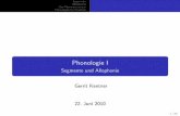 Phonologie I - Segmente und Allophonieuser.uni-frankfurt.de/~kentner/EinfLing/Phonologie1.pdf · Artikulationsarten, Artikulationsorte, aktive und passive Artikulatoren, Lautklassen