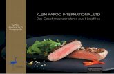 KLEIN KAROO INTERNATIONAL LTD - Premium …€¦ · Straußen eisch enthält von Natur aus keine bekannten Allergene. 4 ... Nutritive Value of Food . Fleischart Kalorien Fett/g Protein/g