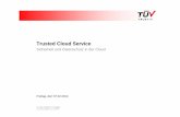 Trusted Cloud Service - ingeoforum.de · ISO 27001 ISO 20000 COBIT IT-Grundschutz IDW PS ISO 18028 PCI-DSS allg. Gesetze TKG BDSG IaaS PaaS SaaS Kunde Provider Cloud Betrieb Kapazitätsmanagement