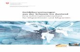 Geldüberweisungen aus der Schweiz ins Ausland · Disclaimer Das SECO kann hinsichtlich der inhaltlichen Richtigkeit, Genauigkeit, Aktua lität, Zuverlässigkeit und Vollständigkeit