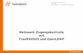 Netzwerk-Zugangskontrolle mit FreeRADIUS und OpenLDAP · WPA2 Enterprise mit Zertifikaten (802.11i, EAP-TLS) ... FreeRADIUS und openLDAP sind ein prima Team