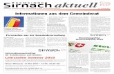 Informationen aus dem Gemeinderat - sirnach.ch 04... · Informationen aus dem Gemeinderat Geschäfte der Gemeinde-versammlung vom 23. Mai 2017 Der Gemeinderat hat für die Gemeinde
