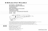 Hitachi Koki Co., Ltd. · PDF fileCalibrador de espesores Filo Límite de desgaste No. de la escobilla de carbón Português Placa de identificação Interruptor Lâmina móvel Parafuso