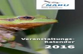 Veranstaltungs- Kalender 2016 - NABU Rheinland-Pfalz · Gemeinsam für die Natur – der Naturschutzbund Deutschland e. V. Der Naturschutzbund Deutschland (NABU) ist der älteste