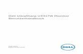 Dell UltraSharp U3417W Monitor Benutzerhandbuch · Über Ihren Monitor | 7 Produktmerkmale Der Dell U3417W-Flachbildschirm arbeitet mit Active Matrix-, Dünnschichttransistor- (TFT)