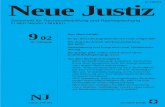 NJ 9 02 Cover - neue-justiz.nomos.de · NJ-Abonnentenservice: Die Volltexte der kommentierten und im Leitsatz abgedruckten Entscheidungen können Sie in der Redaktion unter Angabe