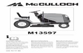 OM, McCulloch, M13597, 96011023803, 2010-02, Tractor, EN ... service manual... · prenda estas intrucciones antes de usar esta maquina. Manuale di istruzioni Prima di utilizzare la