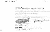 Digital Video Camera Recorder - Sony FR · Um Feuergefahr und die Gefahr eines ... (DCR-TRV140E seulement)..... 38 Incrustation de la date et de l’heure ... Nomenclature ...
