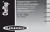 UNOX · english franÇais deutsch italiano espanol instruction manual and technical datas manuel des instructions et des donnÉes techniques bedienungsanweisung