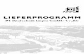 LIEFERPROGRAMM - BT Bautechnik Impex GmbH · BT Bautechnik Impex GmbH + Co. KG wurde 1970 in Deutschland als Entwickler und Anbieter von PVC-KG Form-teilen für die Kanalisation gegründet.
