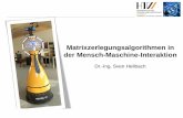 Matrixzerlegungsalgorithmen in der Mensch-Maschine-Interaktion · Finckenstein,2006. S. Hellbach Matrixzerlegungsalgorithmen in der Mensch-Maschine-Interaktion 16 WS 2012/2013 ...