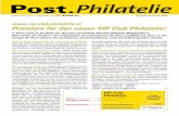 Premiere für den neuen VIP Club ... · Post. Kundenzeitung für Philatelisten der Ausgabe Dezember 2008 Premiere für den neuen VIP Club Philatelie! In Kürze trifft sie bei Ihnen