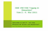 GSE VM/VSE Tagung in Düsseldorf Vom 2.-4. Mai 2011 · E-MAILUND VERSCHLÜSSELUNG ¥ Herkömmliche E-Mails sind mit einer Postkarte vergleichbar. 4 ¥ Der Inhalt liegt offen und kann