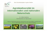 Agrobiodiversit ät im internationalen und nationalen ... · Agrobiodiversität im internationalen und nationalen Naturschutz, Dr. A. Herberg,BfN –Folie 2 Gliederung Definition