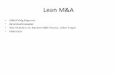 Lean M&A - kpmg-law.de · Lean M&A • M&A Erfolg Allgemein • Benchmark Danaher • Was ist anders am Danaher M&A Prozess, sieben Fragen • Diskussion