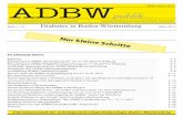 ADBW ISSN 1614-7472 · temberg, in welchem der Diabetes mellitus eine wichtige Rolle spielt . Hier wurde im Lan - desbeirat Diabetes Baden-Württemberg un - ter Mitwirkung von ADBW