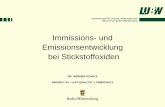Immissions- und Emissionsentwicklung bei Stickstoffoxiden · Grenzwerte der 22. BImSchV = Verordnung über Immissionswerte für Schadstoffe in der Luft vom 11. September 2002 : Stickstoffdioxid