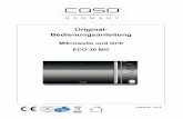 ECO20MG manual 10 09 - support.caso-design.de · Bedienungsanleitung ECO 20 MG caso ECO 20 MG 2 Braukmann GmbH Raiffeisenstraße 9 D-59757 Arnsberg Tel.: +49 (0) 29 32 / 54 76 6 –