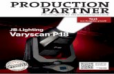 JB-Lighting Varyscan P18 · ten LED-Spot – auch wenn der Erstling P8, wie wohl die meisten frühen Spotlights mit RGB- oder RGBW-Cluster, am Markt nur eher verhalten angenommen