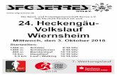Die Sport- und Freizeitgemeinschaft Serres e.V. 24 ... · Grußwort zum 23. Heckengäu-Volkslauf in Wiernsheim Die Sport- und Freizeitgemeinschaft Serres e.V. lädt in diesem Jahr