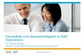 Flexibilität und Geschwindigkeit in SAP Operations · Roma An der TUM: 51 SAP Instanzen auf einem Server p750 Quelle: TUM, 2011. ... MaxDB DB2 (DC, DTC) Savings G77 342 GB 185 GB