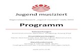 Regionalwettbewerb „Jugend musiziert“ Halle 2019 Programm program,halle... · Regionalwettbewerb