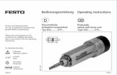 Bedienungsanleitung Operating instructions - Festo · Function and application Important functions on the DSL-... Safety instructions Protective cover Shop-made protective grill Operation