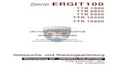 Serie ERGIT100 - silentag.ch · Serie/Modell: ERGIT 100 / TTR 7800 - TTR 9800 - TTR 9900 - TTR 10400 - TTR 10900 Seriennummer: siehe das Typenschild ... (ITA-LIENISCH) auf den Grundlagen