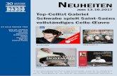 Top-Cellist Gabriel Schwabe spielt Saint-Saëns ... · Grand Piano 8.551385 Album des Monats. ... Das Amadeus Guitar Duo würdigt Carlo Domeniconi zum 70. ... Piazzolla-Fangemeinde