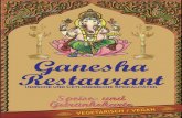 Vegan Speisekarte A4 RZ - Restaurant Ganesha ·  geSChenK-gutSChein  exotischer hochgenuss zum verschenken.  Mit detaillierten Infos zu unseren Restaurants,