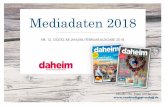 Mediadaten 2018 - readersdigest-verlag.comreadersdigest-verlag.com/images/media/daheim/DIDTarif.pdf · Inhalt Kapitel Verlagsangaben 1 Titelporträt 2 Grundpreise und Rabatte 3 Formate