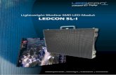 Lightweight Slimline SMD LED-Modul: LEDCON SL-I · und Abbau, nur 7 kg pro Modul • einfaches Quick-Lock-System ohne Werkzeug oder schnell verlierbare Einzelteile • LCD-Display