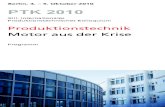 Berlin, 4. – 5. Oktober 2010 PTK 2010 - vdi.de · 7 Workshop (Vertiefung zu Seminar I) 5.10. Dienstag 14:00 Von Fiktion zu Innovation – Technologieszenarien vorgedacht für die