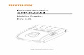 Benutzerhandbuch SPP-R200III - bixolon.com · • Wireless LAN : In diesem Handbuch wird der Anschluss von Wireless-LAN-Infrastruktur oder im Ad-Hoc-Modus beschrieben. 5. Commands