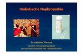 Diabetische Nephropathie 19062008 - alexander-woywodt.com · Diabetikern mit Retinopathie Nahezu 100% der Typ 1 Diabetiker konkordant Weniger verlaesslich bei Typ 2 Die meisten Nephrologen