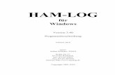 Version 3 - Willkommen bei HAM-LOG · HAM-LOG für Windows Programmbeschreibung Version 3.40 _____ Vorwort