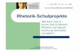 Rhetorik-Schulprojekte - hhu.de · Dr. Marita Pabst-Weinschenk pabst Rhetorik-Schulprojekte Wie kann man in kurzer Zeit im Bereich Rhetorik und Sprech-