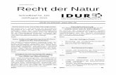 ISSN 0946-1671 Recht der Natur - idur.de · ISSN 0946-1671 Recht der Natur Schnellbrief Nr. 191 Juli/August 2015 IDUR im Internet: . EuGH-Urteil zum Verschlechterungsverbot Mit Urteil