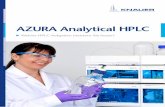 AZURA Analytical HPLC - bm-at.com · 2 Die AZURA Analytical HPLC bietet 2 Isokratische Pumpen sowie binäre Hochdruck- und quaternäre Niederdruck-Gradientenpumpen 2 Flussraten von