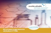 Kursprogramm ANALYTIK - sekulab.ch · AATI Seite: A3 Einführung in die HPLC Sie lernen die grundlegenden Trennmechanismen der HPLC zu verstehen und kennen die Bedeutung der wichtigsten