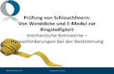 Prüfung von Schlauchlinern Sebastian - ta-hannover.de · SBKS GmbH & Co. KGSBKS GmbH & Co. KG Composites Testing E-Modul als maßgebliche Größe • Ermittelt aus bruchmechanischen