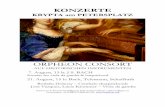 KONZERTE - orpheon.org fileKONZERTE KRYPTA am PETERSPLATZ ORPHEON CONSORT AUF HISTORISCHEN INSTRUMENTEN 7. August, 15 h: J S. BACH Sonatas for viola da gamba & harpsichord